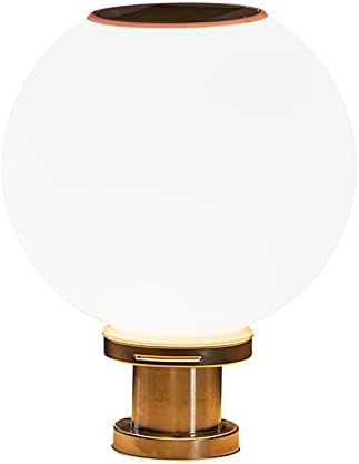 Outdoor LED Post Light Traditional Silver Acrylic Globe Solar Powered Outdoor LED Post Light Traditional Silver Acrylic Globe Solar Powered