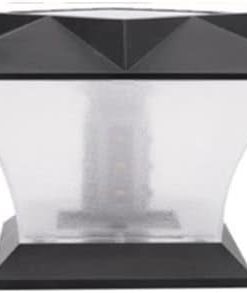 Solar Panels Outdoor Post Light Deck Cap Modern Street Lighting