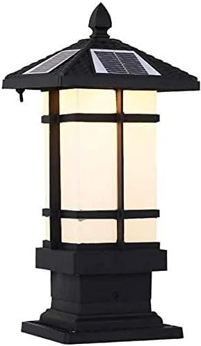 European Retro LED Solar Garden Pillar Lamp for Outdoor Lighting European Retro LED Solar Garden Pillar Lamp for Outdoor Lighting