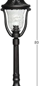 Outdoor LED Column Lamps Aluminum Glass Lanterns IP55 Black 4×4 5×5 2