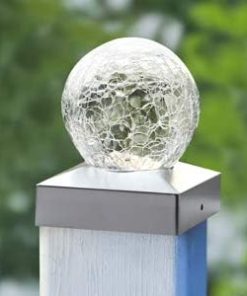 Solar Post Lights for Fence Deck Patio Garden Outdoor LED Lighting 4 Pack 2