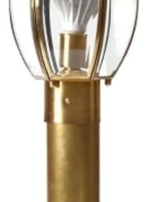 Creative European Outdoor Glass Lamp Post Vintage Copper Street Light
