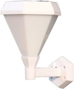 MIMMIC White LED Solar Outdoor Wall Lantern for Garden and Balcony