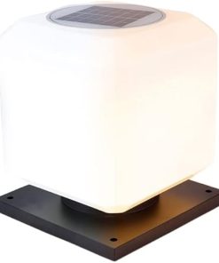 Vintage Square Waterproof Solar Wall Light for Outdoor Garden Use