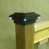 Polaris Mini Solar Deck Light 1W LED Black for 2-1/2 Post Use 4