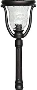 Outdoor LED Column Lamps Aluminum Glass Lanterns IP55 Black 4×4 5×5