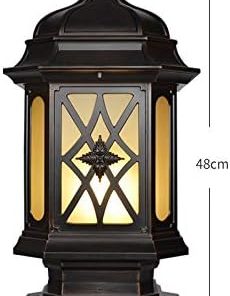 Retro Rainproof Post Lantern for Garden Patio Outdoor Lighting 2