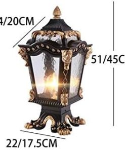 Vintage Mediterranean Outdoor Column Lamp for Garden and Patio 2