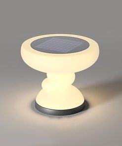 Solar Powered Stainless Steel Pillar Lamps for Outdoor Lighting