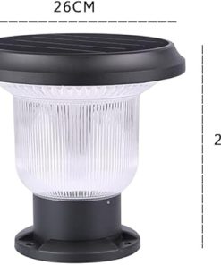 Vintage Solar LED Outdoor Post Light Waterproof for Garden Patio 1 Pack 2