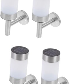 DOITOOL 4 Pack Solar Wall Light for Outdoor Decoration and Safety