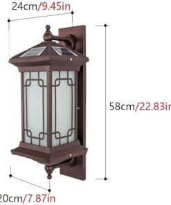 Coffee Color Solar Wall Light European Style Waterproof Yard Lamp 2