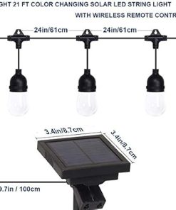 21FT Solar Powered Color Changing String Lights for Outdoor Use 2