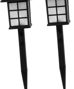 4pcs Solar Stigma Lights for Outdoor Pathway and Courtyard Lighting