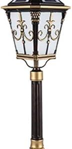 Outdoor IP65 Waterproof Antique Aluminum Solar Column Light Lantern