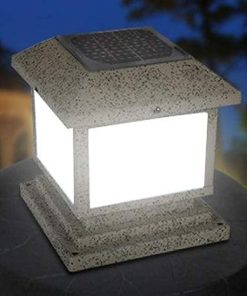 Solar Home Lamp Post Light Simple Courtyard Garden Outdoor Fixture 2