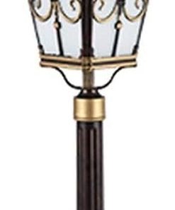 European Victoria Retro Solar LED Column Light Outdoor Metal Lamp