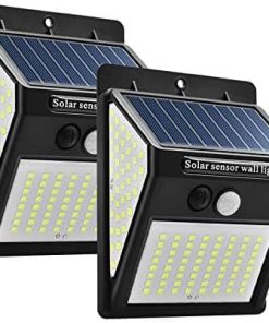144 LED Outdoor Solar Wall Lamp 3 Modes PIR Motion Sensor Light