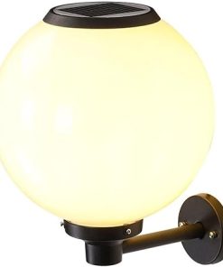 Modern Solar Outdoor Wall Light Aluminum Waterproof Lantern 20cm