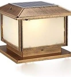 Vintage Solar LED Door Post Lamp for Outdoor Pathway Lighting