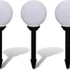 Solar Pathway Lamps 3-Piece Set Durable Adjustable Lighting for Outdoors