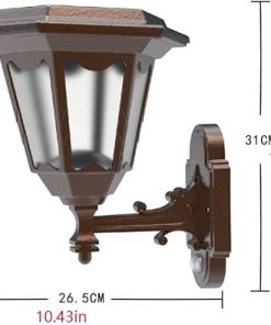 European Style Outdoor Solar Wall Light with Dimmable LED Sconce 2