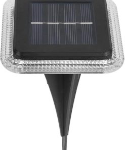 MOBYAT 4 Pack Solar Square Ground Lights for Outdoor Garden Use