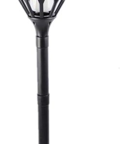Outdoor Solar Flame Light Upgrade Automatic On/Off Waterproof Black