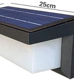 Outdoor Industrial Metal Solar Wall Sconce Waterproof Glass Light 2