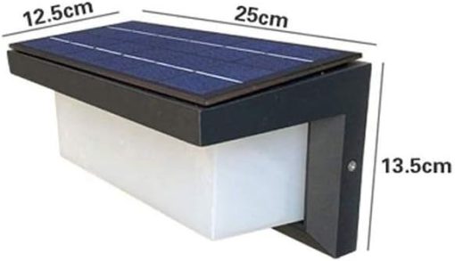 Industrial Metal Solar Wall Light Sconce for Outdoor Waterproof Use - Image 2
