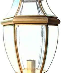 Outdoor Post Lights Copper Glass Lamp European Style Column Fixture