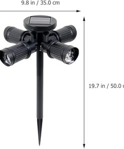 Solar Spotlights LED Garden Light for Outdoor Use 4-Head Lamp 2