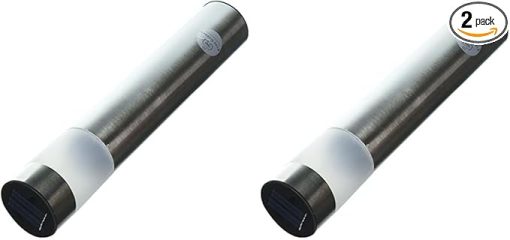 Solar LED Pathway Lights Battery Operated Stainless Steel - 2 Pack