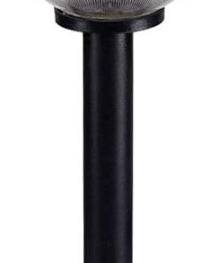 Solar LED Black Outdoor Lamp Post Light Waterproof Spherical Lantern