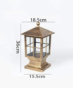 Outdoor Die-Cast Safety Lighting Column Retro E27 Patio Garden Light 2