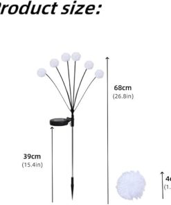 Solar Dandelion Lights for Gardens Walkways Lawns Courtyards 4pcs 2