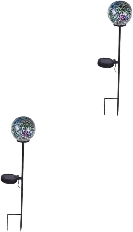 DOITOOL 2pcs LED Landscape Lights Waterproof Solar Garden Lamps