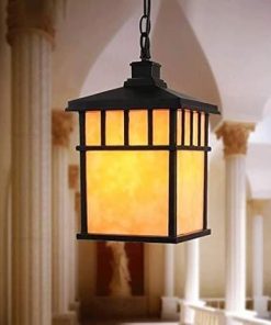 Solar Powered Waterproof Garden Hanging Lamp Outdoor Light Fixture