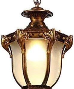Solar Powered Garden Pendant Light Outdoor Waterproof Ceiling Lantern