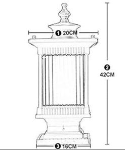 LED Solar Security Lights Outdoor Waterproof Garden Post Lamps 2