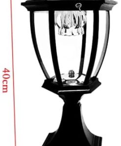 Solar LED Pillar Garden Light Aluminum Glass IP55 Outdoor Fixture 2