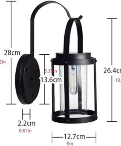 Modern Solar LED Wall Lanterns for Pathway Garden Yard Patio 2
