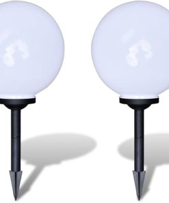 Durable Solar Powered Outdoor Lamps Set for Pathways Adjustable Height 2