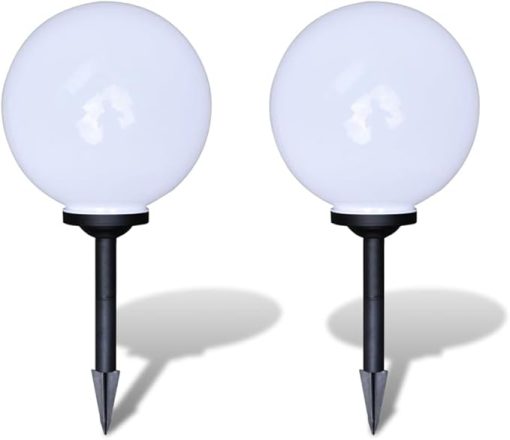 Durable Solar Powered Outdoor Lamps Set for Pathways Adjustable Height - Image 2