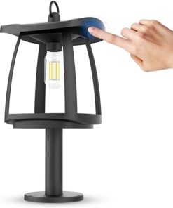 GSS Solar Post Light 350LM Waterproof Dusk to Dawn Outdoor Lamp