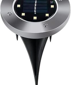 4 Pcs Solar Lawn Lights 8 LEDs High Lumen Energy Saving Outdoor Lamps