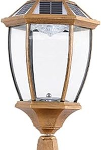 Vintage Solar LED Lantern Waterproof Aluminum Glass Outdoor Light