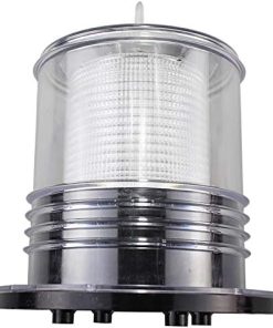 Waterproof Solar Dock Warning Light with 360 Degree Amber Flashing 2