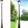 Outdoor Lamp Post Light Retro Glass Lantern E27 IP54 Waterproof 4