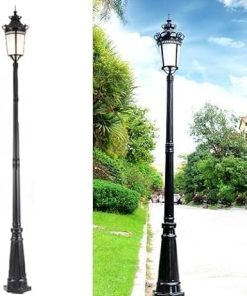 Outdoor Post Light 118.11in Aluminum Garden Pillar Lamp IP65 Waterproof